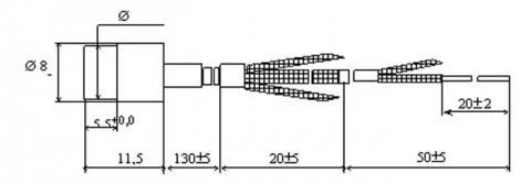 Схема габаритов фоторезисторов ФР188