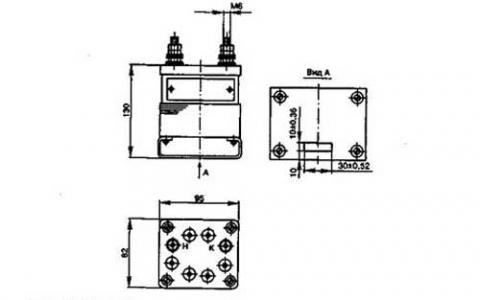 Схема габаритов реактора РОБС 