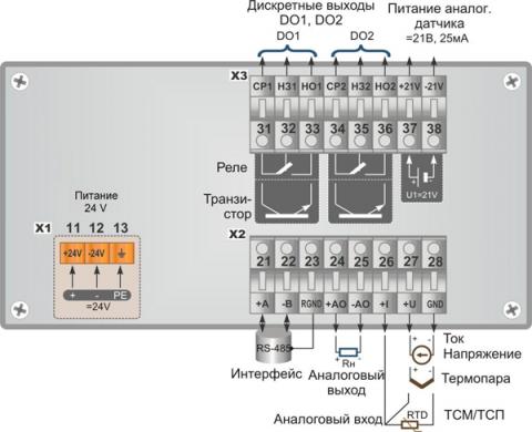 Схема подключения регулятора МИК-111 24 В