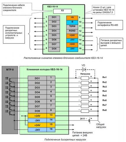 Схема подключения регулятора МТР-8
