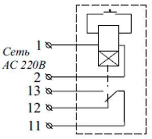 Рис.1. Схема подключения суточного реле СР32
