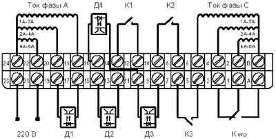 Рис.1. Схема расположения выводов и подключения внешних цепей к РЗЛ-03.704