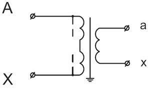 Рис.2. Принципиальная электрическая схема трансформатора напряжения НОЛ-3