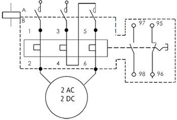 Рис.2. Схема включения РТЛ-1014 в линию двухфазной нагрузки и в линию постоянного тока