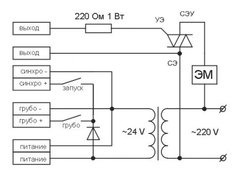 Рекомендуемая схема подключения контроллера МикРА Д3