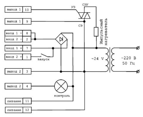 Рекомендуемая схема подключения контроллера МикРА КС2