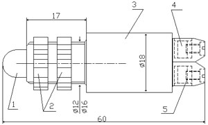 Рис.1. Схема арматуры светодиодной АСКМ-С-12-50мА-4К