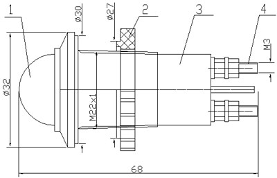 Рис.1. Схема арматуры АМЕ-С90