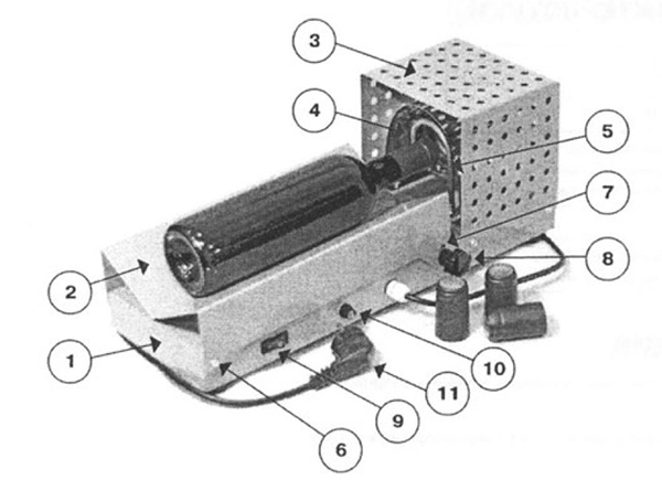 Схема конструкции запайщика термоусадочных колпачков