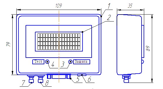 Схема Блока индикации БИН-4МК
