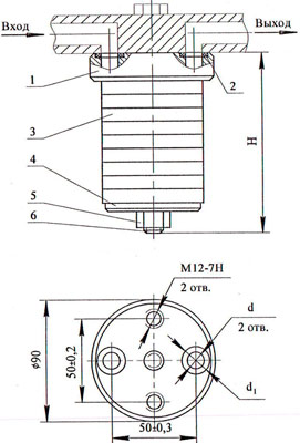 Рис.1. Схема фильтра сетчатого ВС42-5